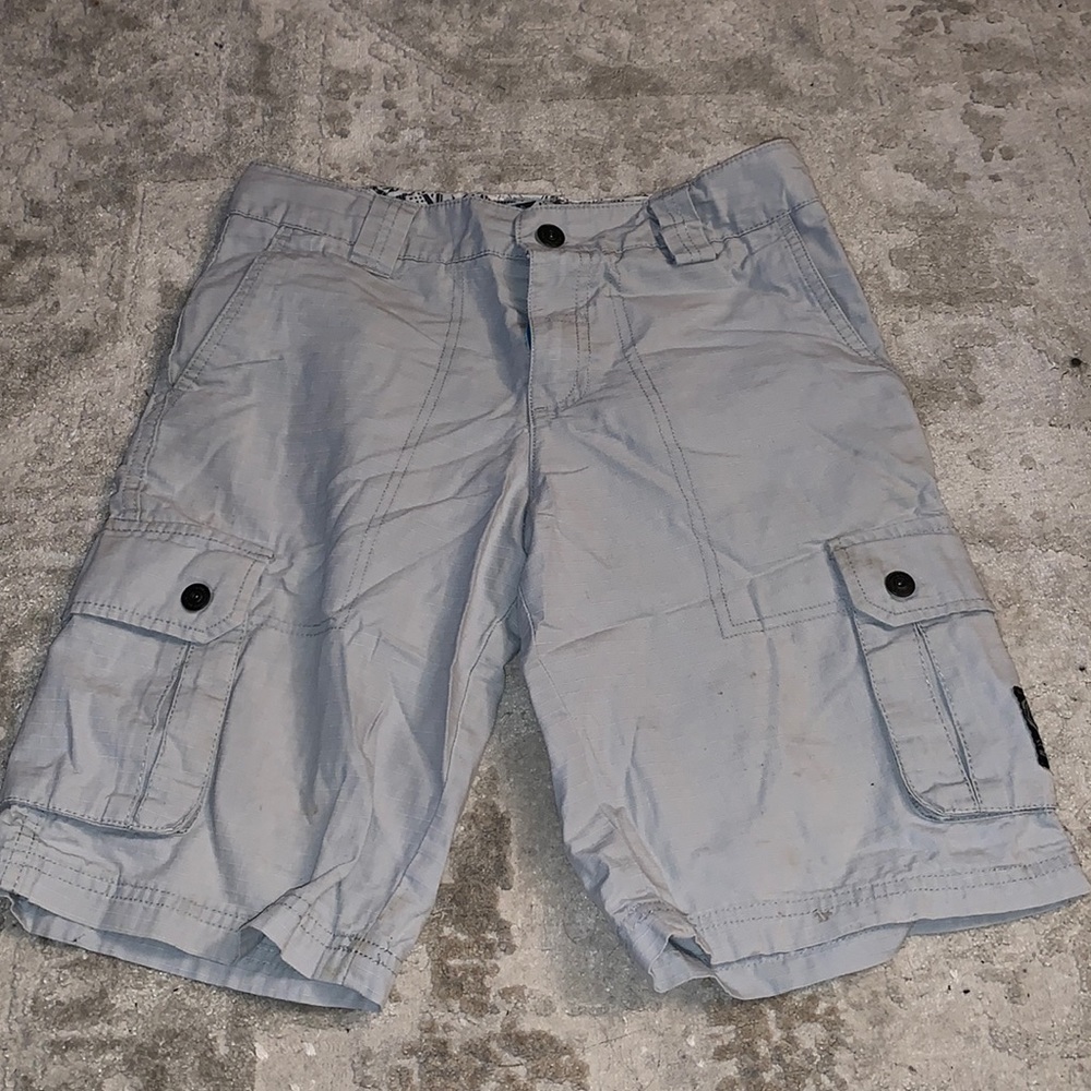 Grey boy cargo shorts
